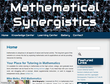 Tablet Screenshot of mathematicalsynergistics.com